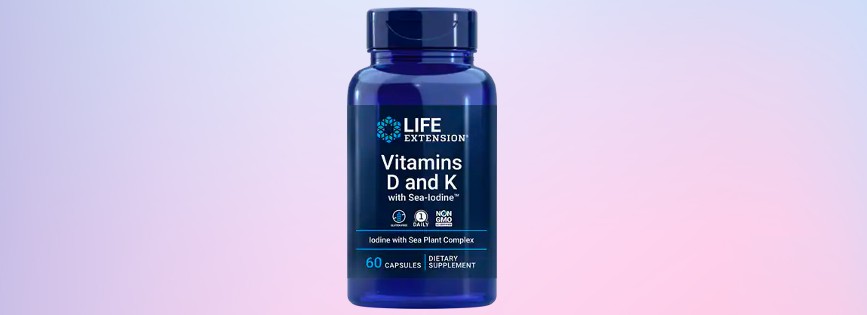 Review of Life Extension Vitamins D and K with Sea-Iodine