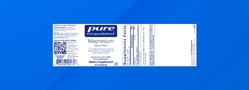 Ingredients of Pure Encapsulations Magnesium Glycinate